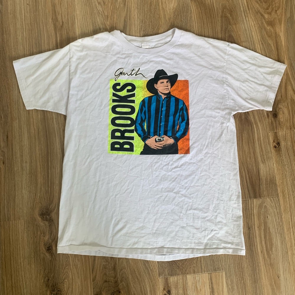 Vintage Garth Brooks Single Stitch USA Band T-Shirt Size XXL 90s RARE